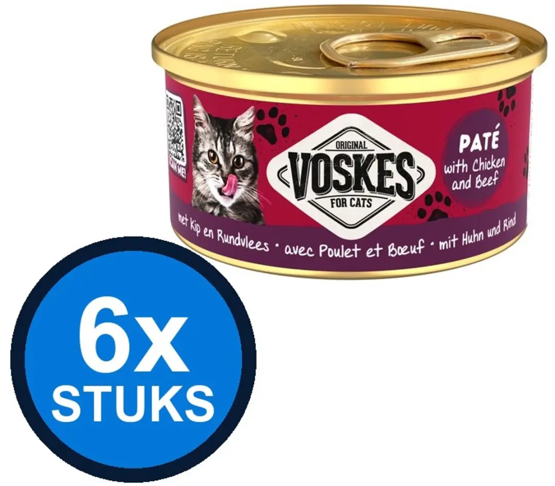 6x Voskes Pate Kip & Rundvlees