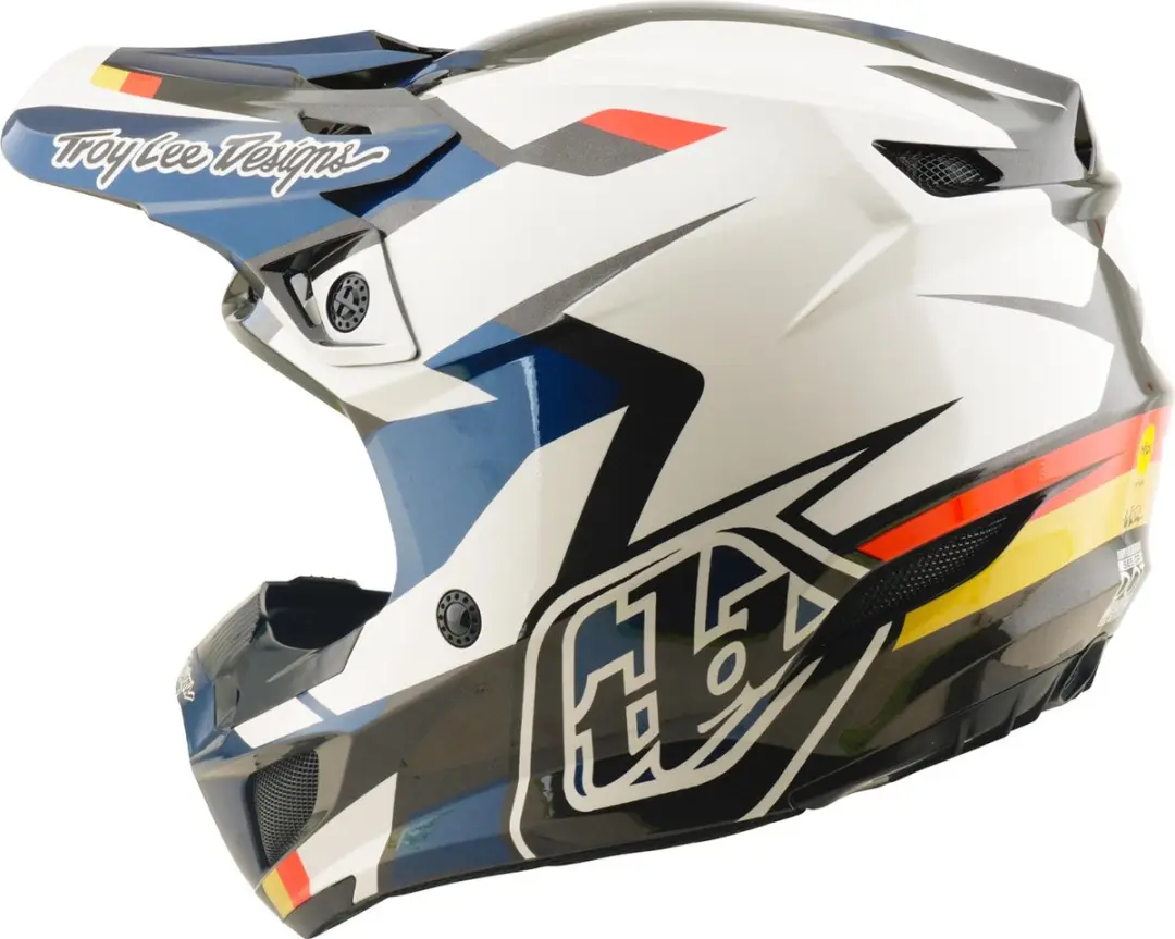 Troy Lee Designs SE5 Polycarbonate MIPS Motocrosshelm - XL - Blauw/wit