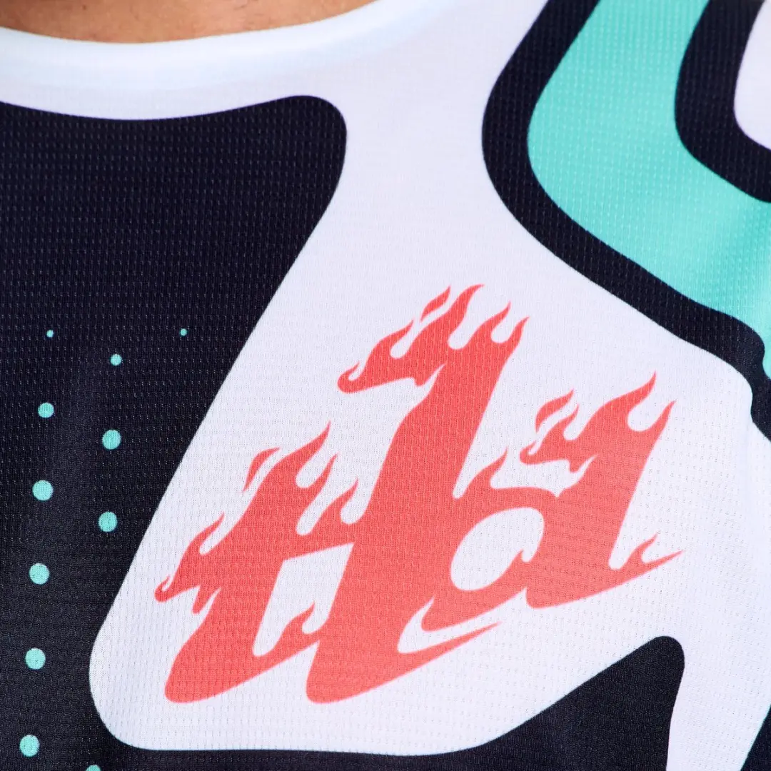 Troy Lee Designs GP Pro Roller Motocross-trui M - Zwart/Turquoise