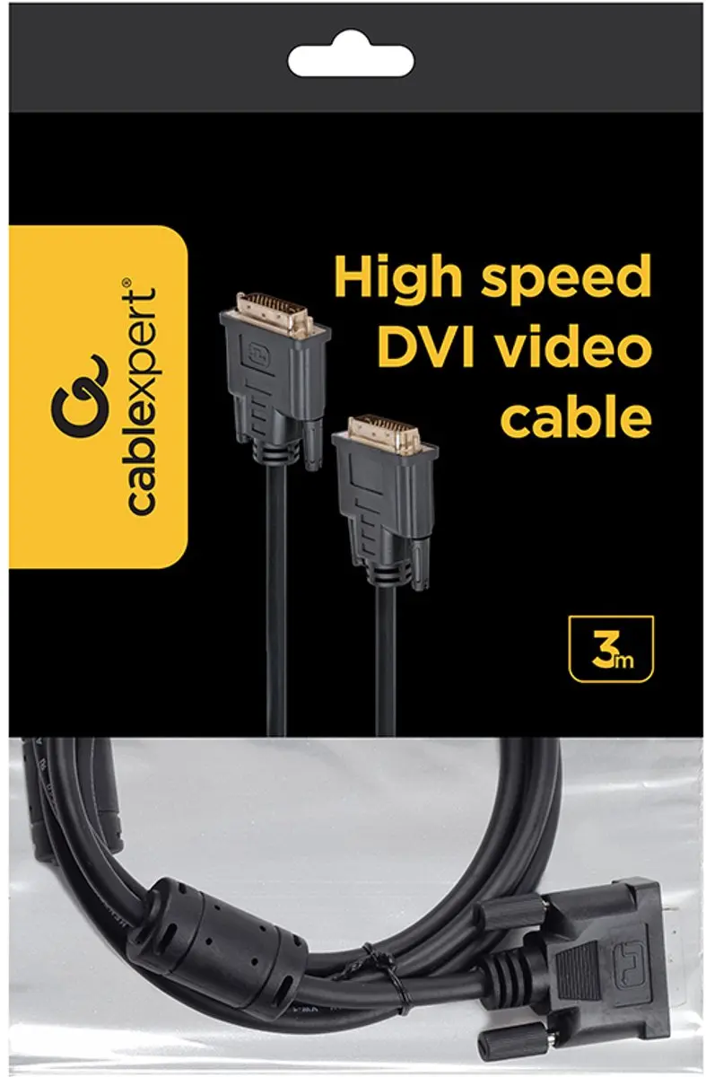 Cablexpert Gembird DVI-D Kabel 3m - Zwart