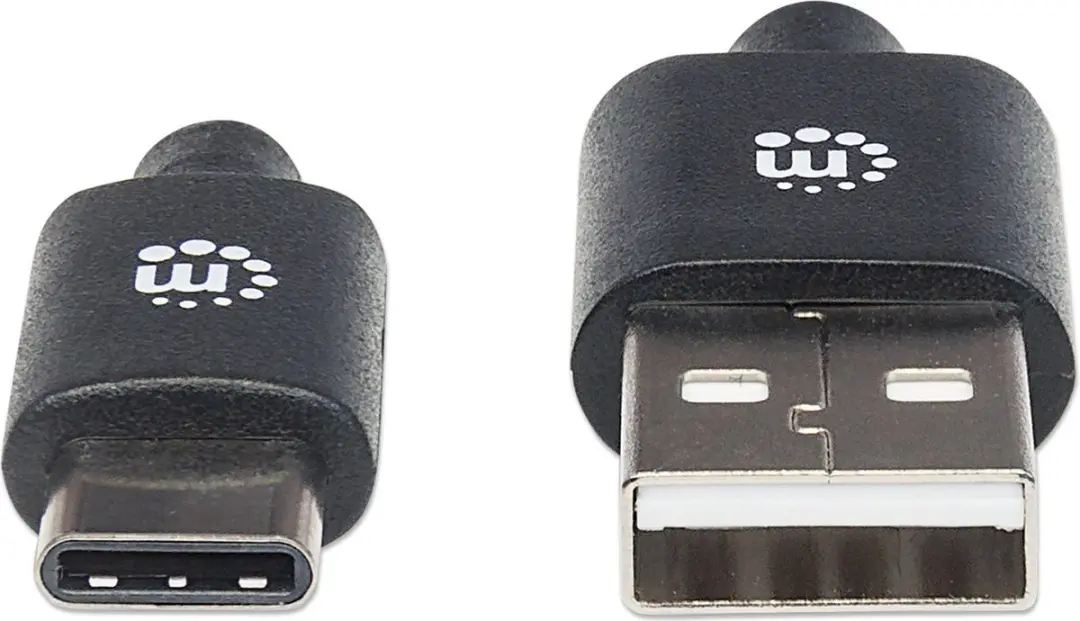 Manhattan USB-kabel 354929 USB-A naar USB-C 2.0m - Zwart