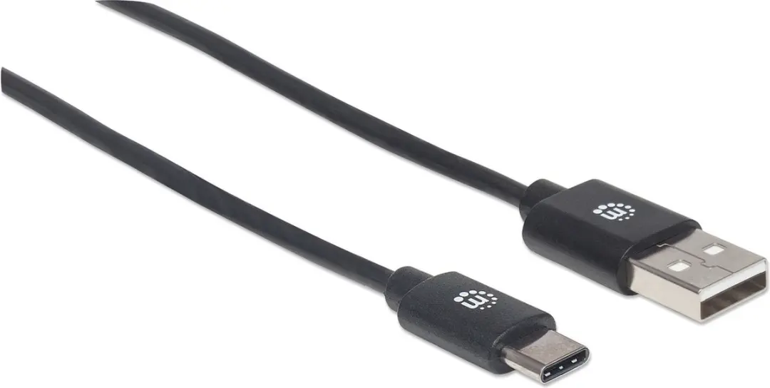Manhattan USB-kabel 354929 USB-A naar USB-C 2.0m - Zwart