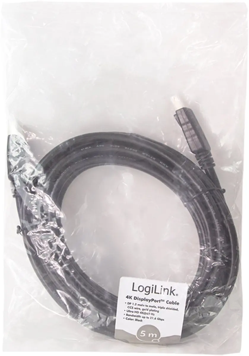 Logilink DisplayPort Kabel 5m - Zwart