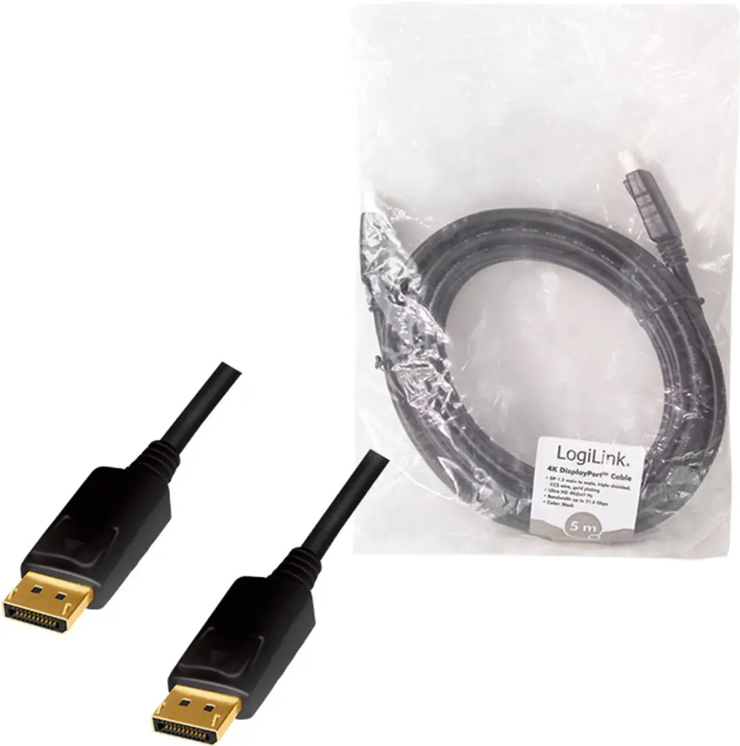 Logilink DisplayPort Kabel 5m - Zwart