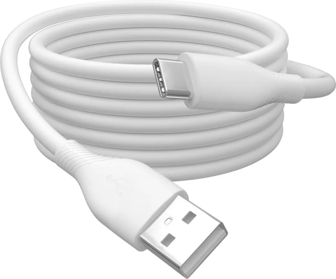 Digitus USB-A naar USB-C Voedingskabel 60W - 0,5m - Transparant