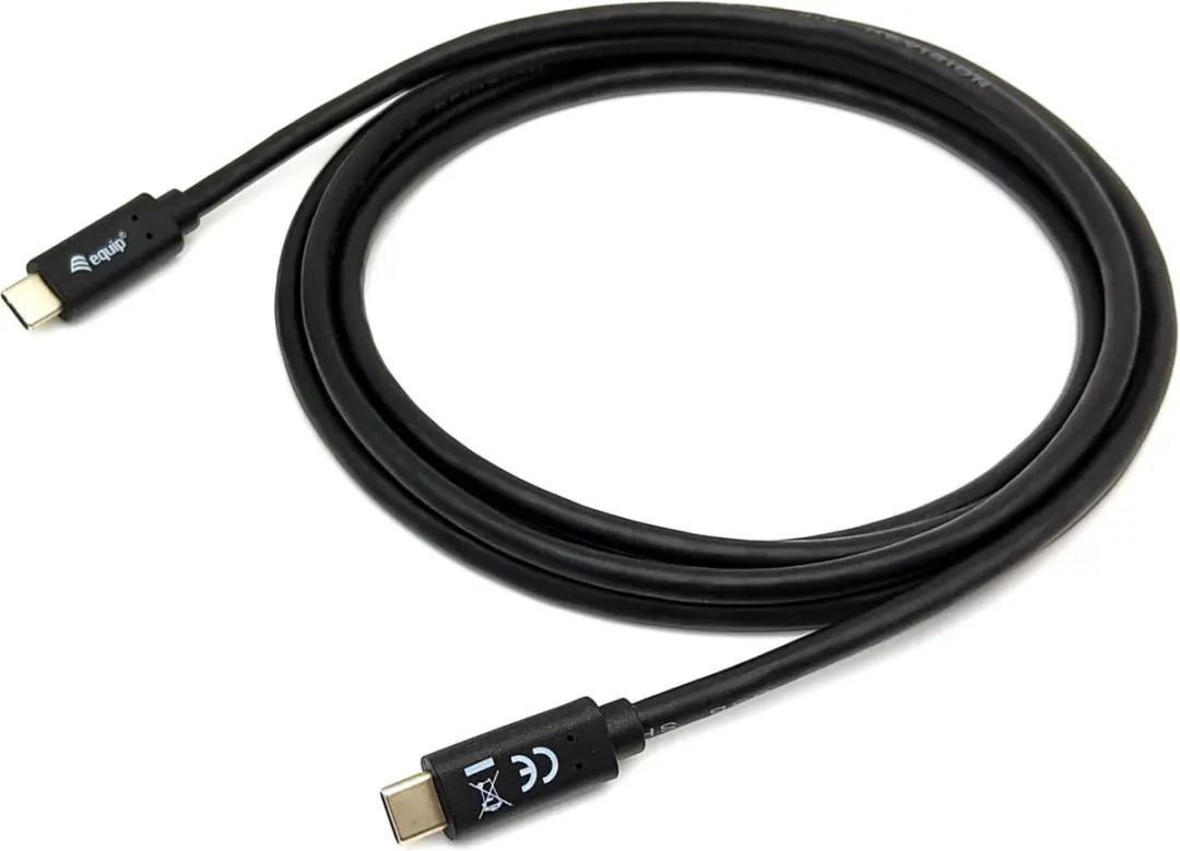 Equip 128347 USB-C naar USB-C Kabel 2m - 60W - Zwart - afbeelding 2 van 4