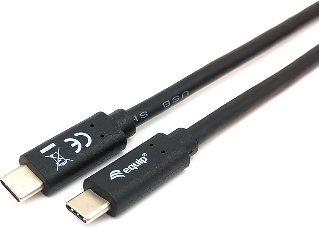 Equip 128347 USB-C naar USB-C Kabel 2m - 60W - Zwart - afbeelding 3 van 4