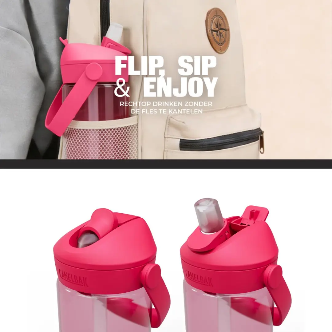 CamelBak Thrive Flip Straw Kids Drinkfles 400ml - Roze