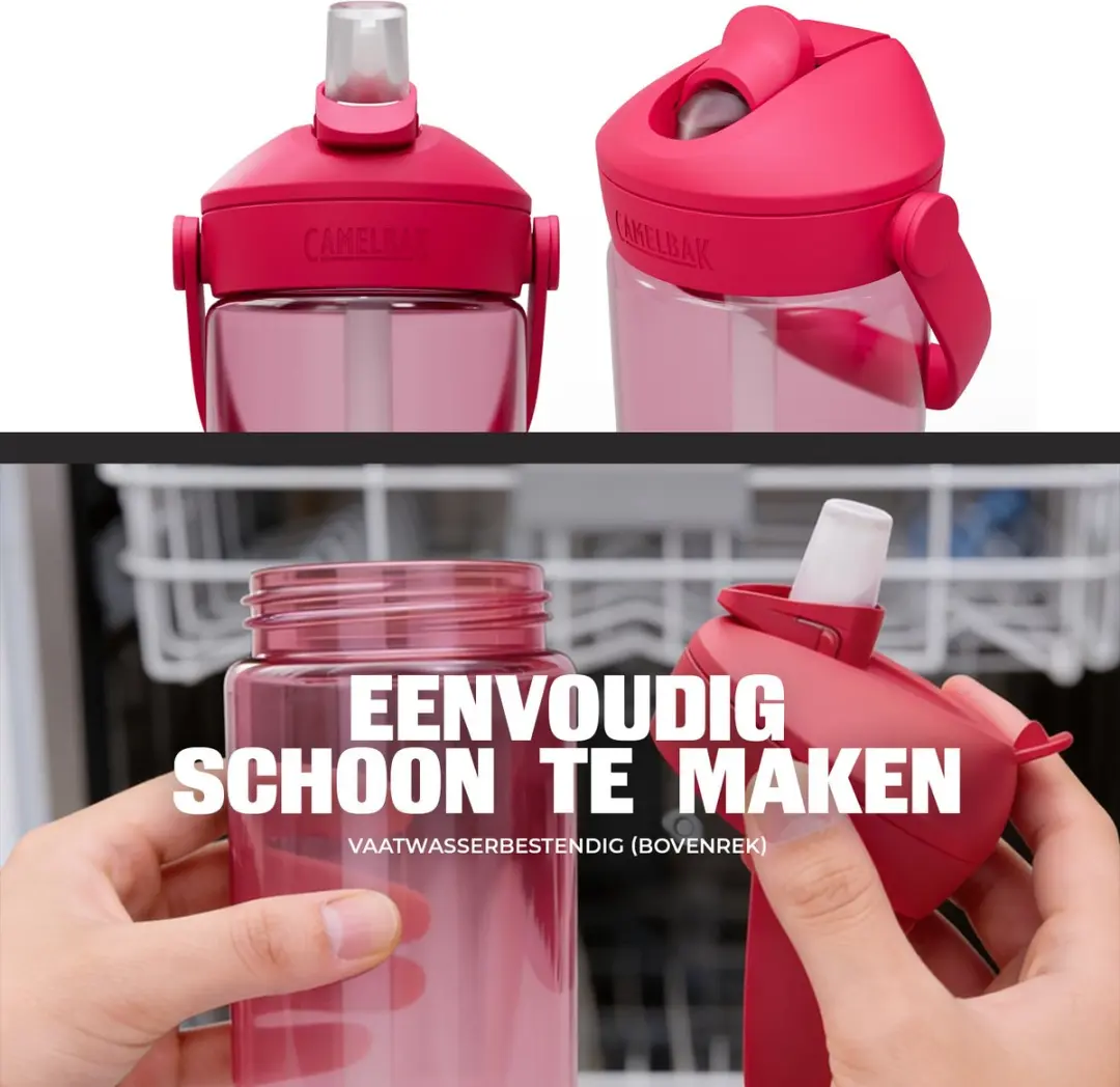 CamelBak Thrive Flip Straw Kids Drinkfles 400ml - Roze - afbeelding 6 van 6