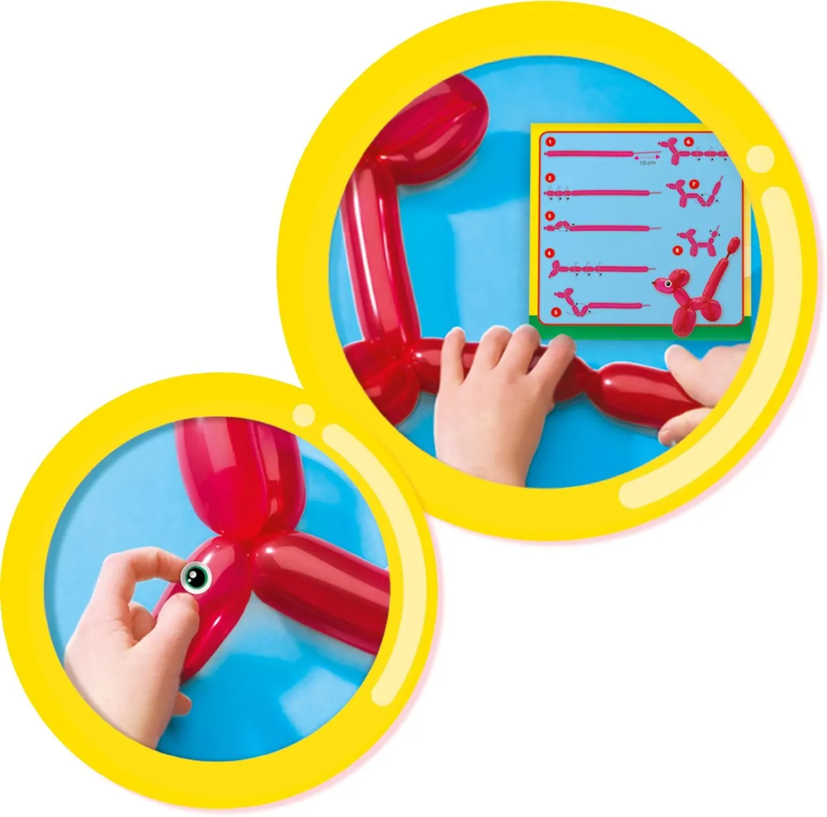 SES Creative Modelleerballonnen - 10 Stuks met Pomp & Stickers