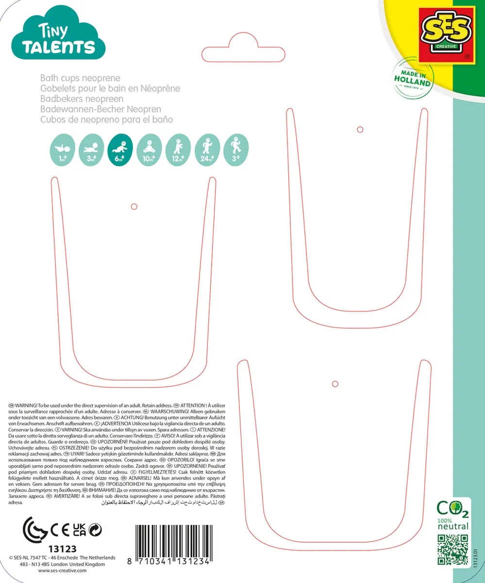 SES Creative Tiny Talents Badbekers Neopreen - 3 Stuks