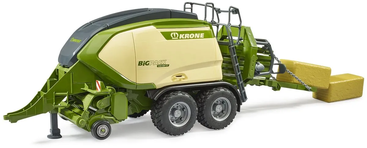 Bruder Krone Big Pack 1290 HDP VC - 2 Kwaderb. - Groen