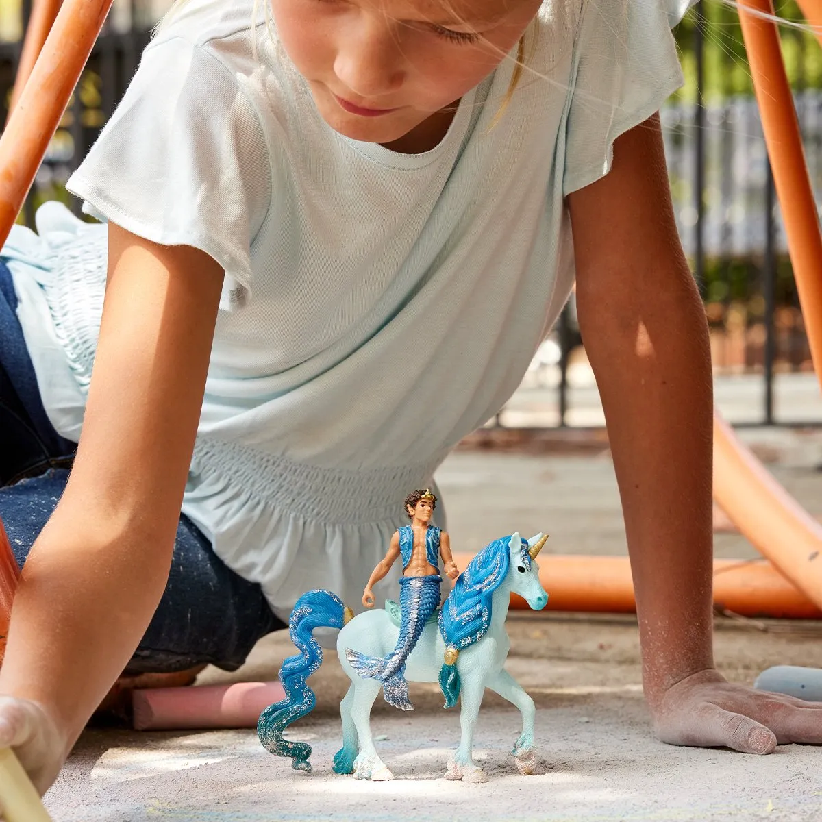 Schleich BAYALA Aryon Op Eenhoorn 70718 - Blauw