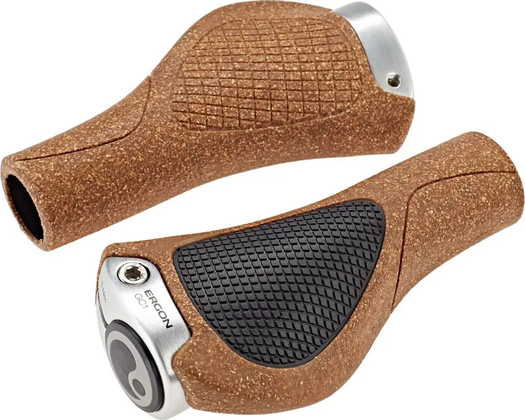 Ergon GC1 BioKork Handvatten - Aluminium/Zwart