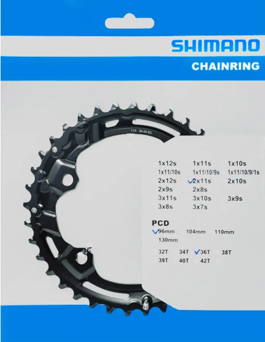 Shimano Deore FC-M5100-2 Kettingblad 36T - 2x11-speed - MTB Crankstel