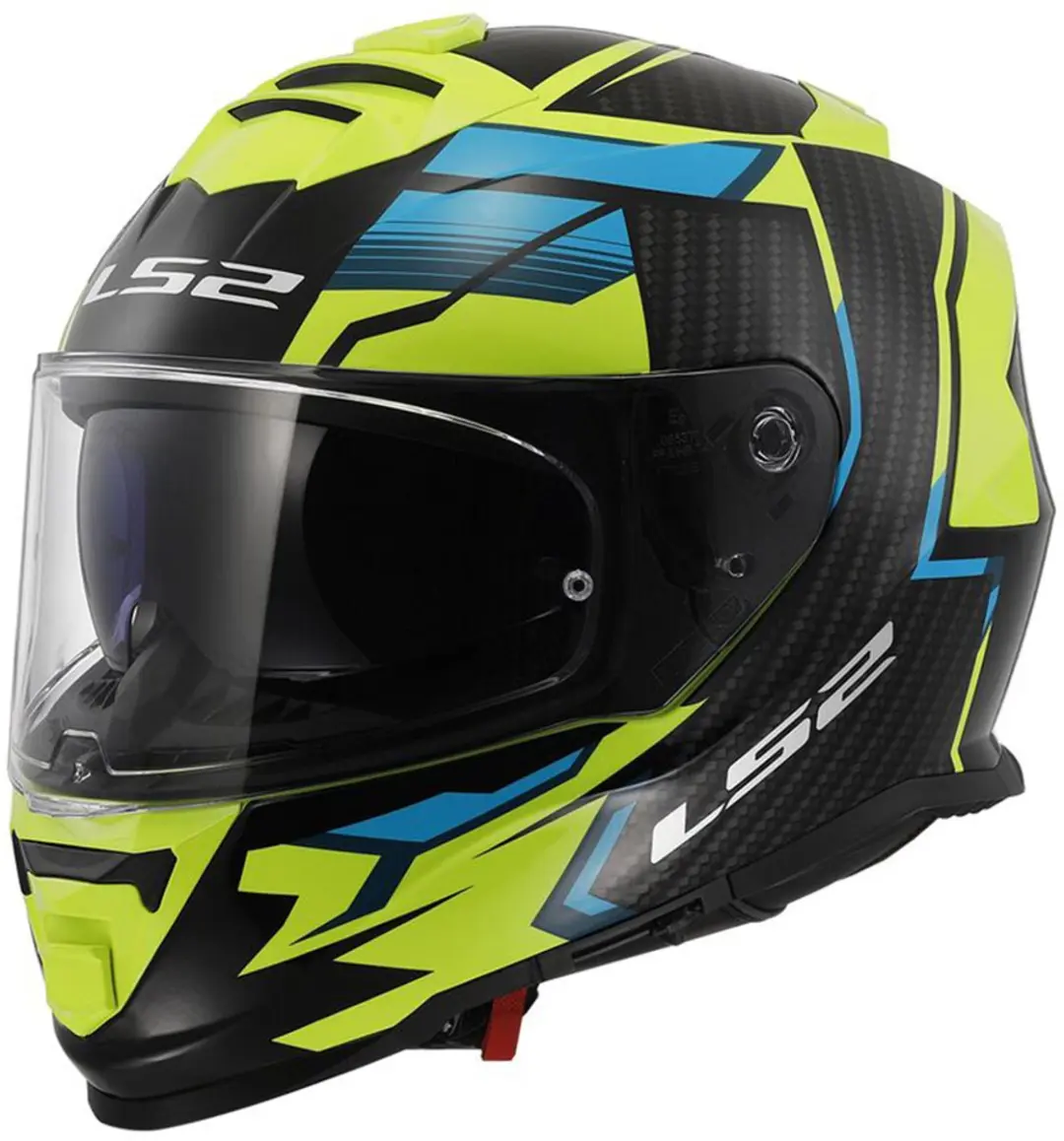 LS2 FF800 Storm II Tracker Zwart H-V Geel Integraalhelm
