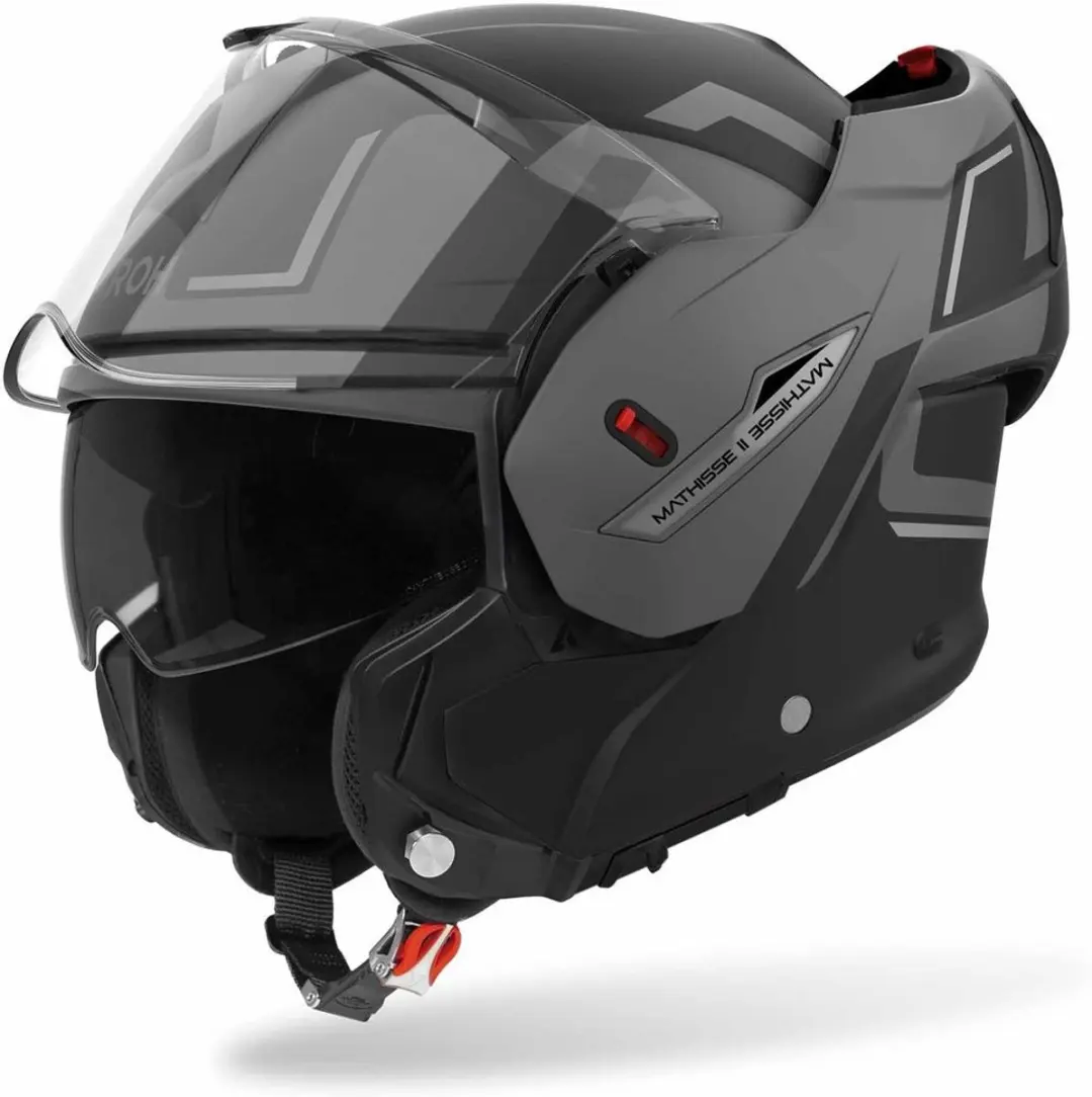 Airoh Mathisse II Genius Helm - L - Matzwart/Grijs