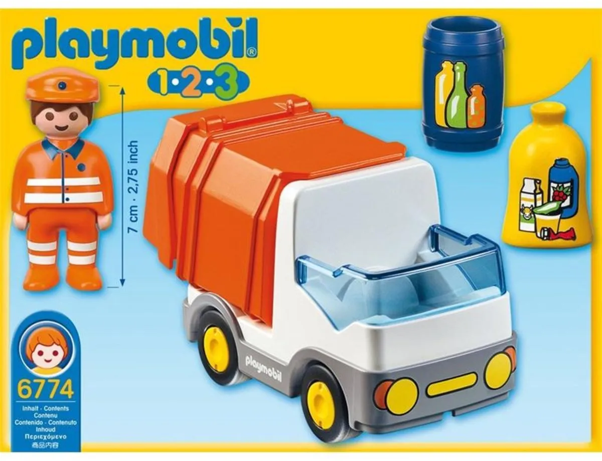 Playmobil 1.2.3 Vuilniswagen 6774 - Multicolor