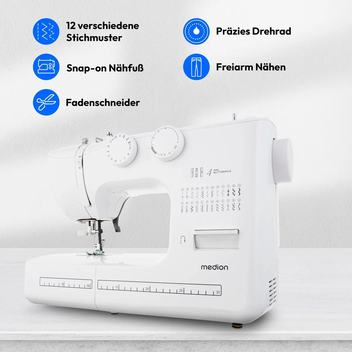 Medion SM60 Naaimachine - 60 Steken - Wit