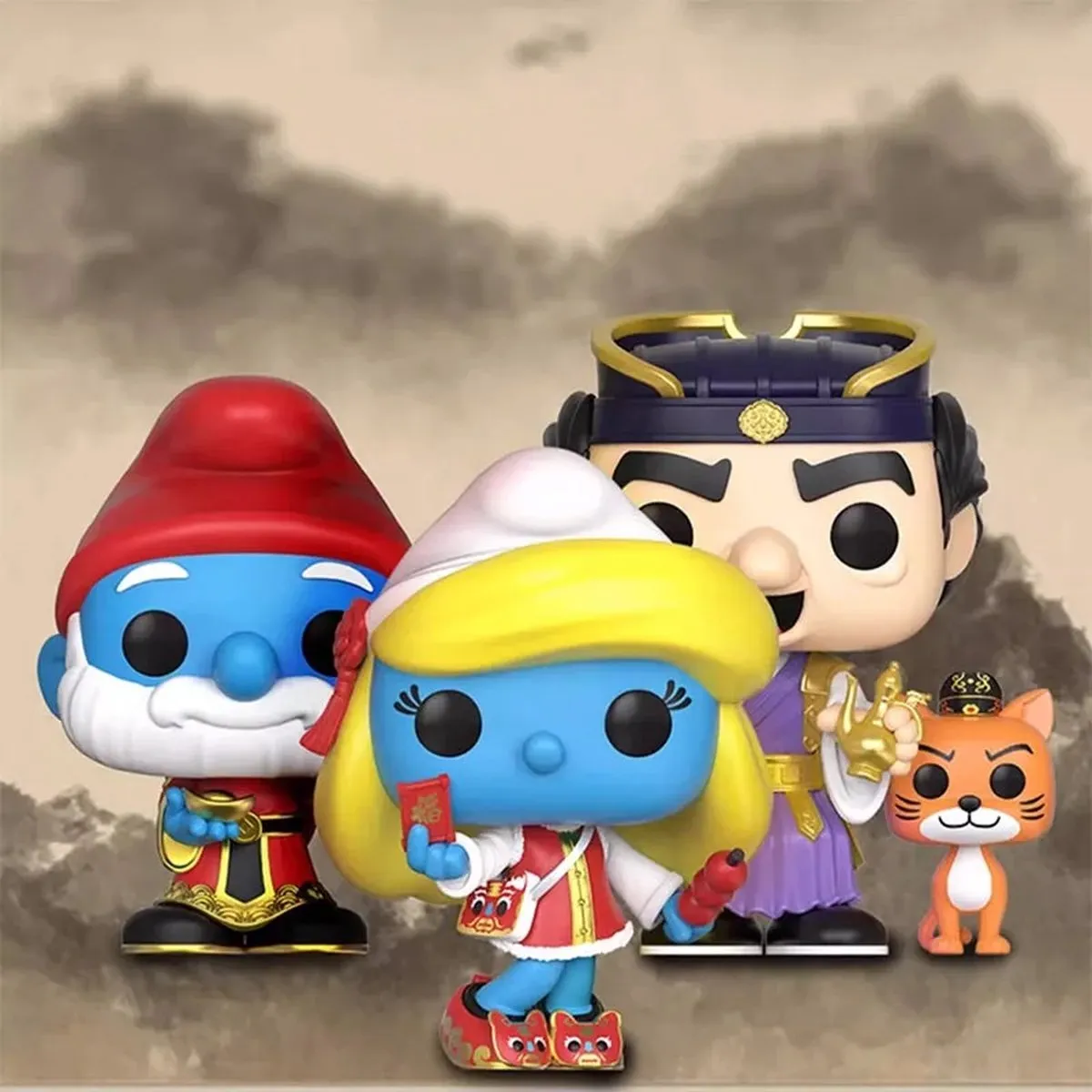 Funko Pop! ASIA The Smurfs Gargamel & Azrael #210 - Exclusief