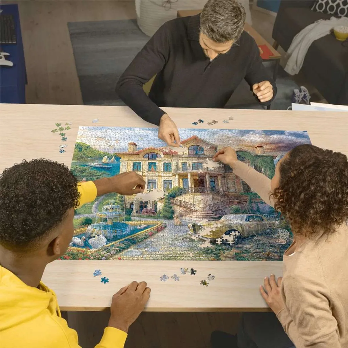Ravensburger Landhuis door de tijd heen Puzzel 2000 Stuks Multicolor