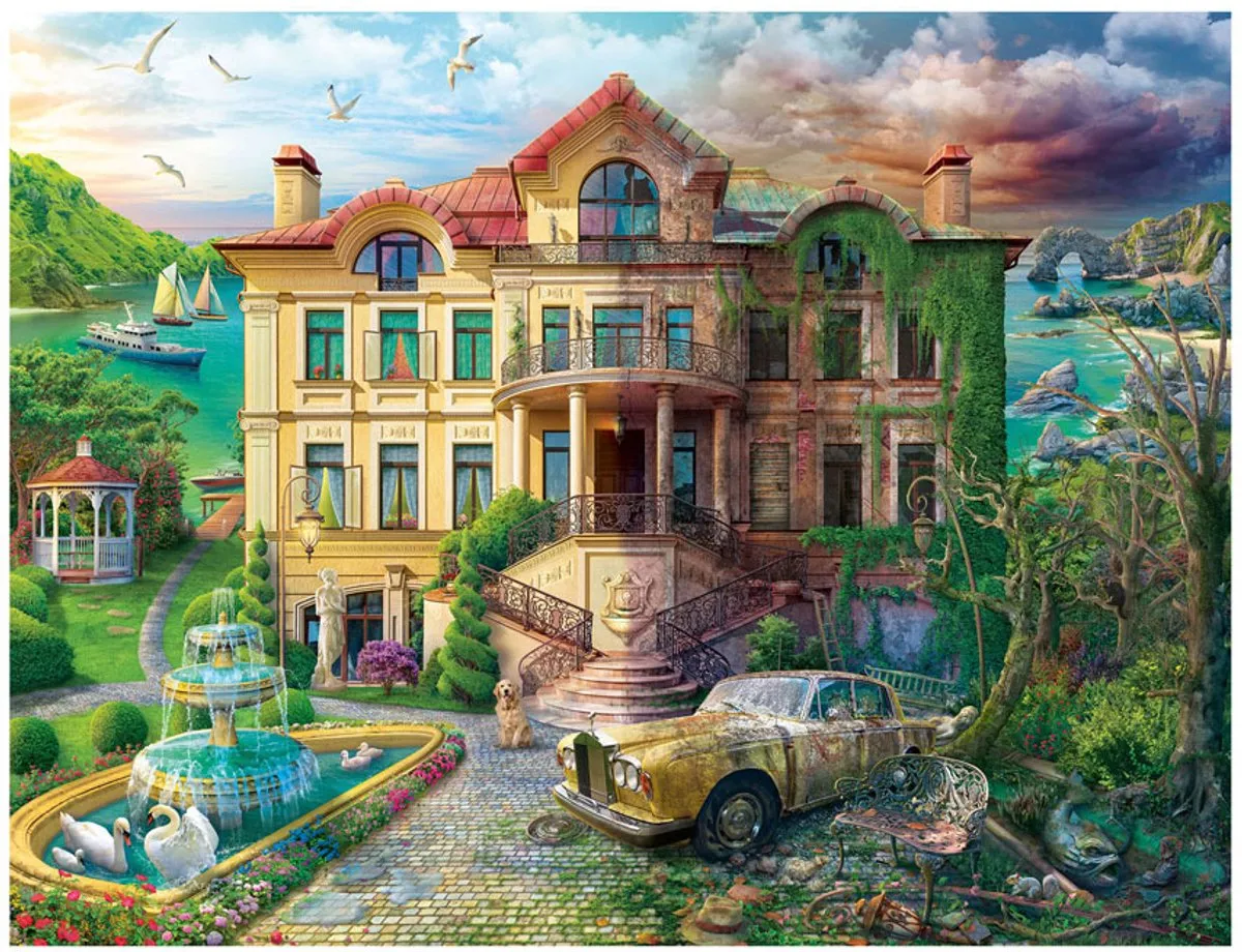Ravensburger Landhuis door de tijd heen Puzzel 2000 Stuks Multicolor