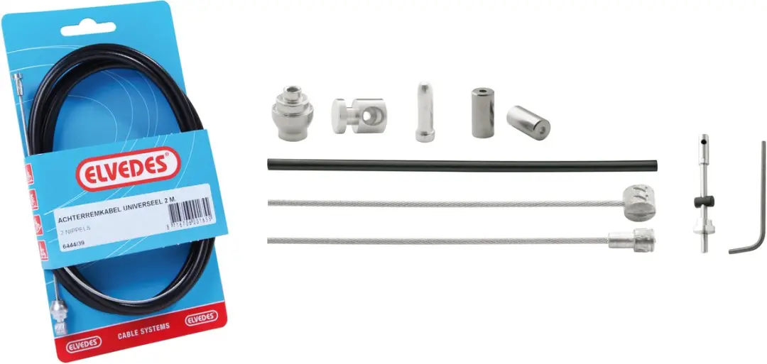 Trommelrem kabelkit Elvedes 1700mm / 2250mm verzinkt