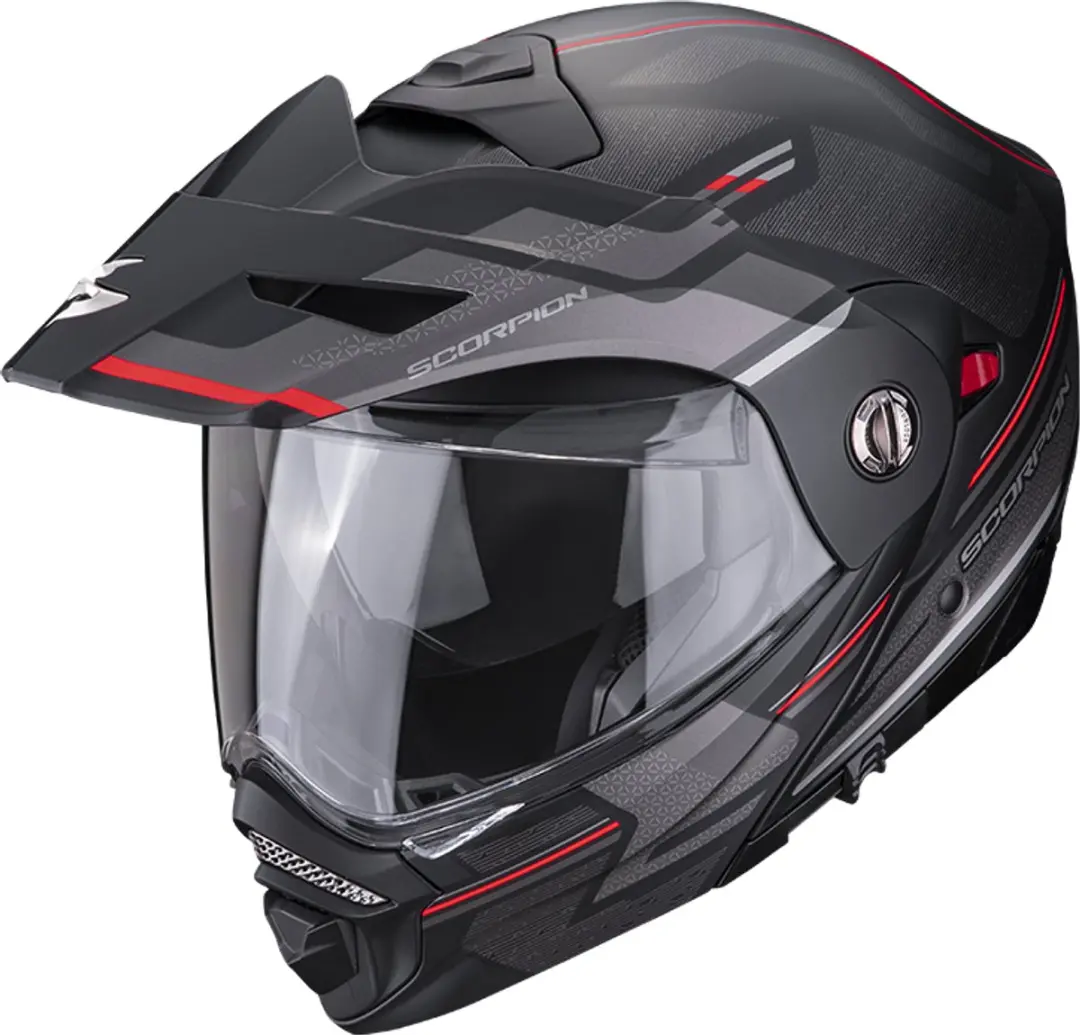 Scorpion ADX-2 Carrera Mat Zwart-Rood Adventure Helm