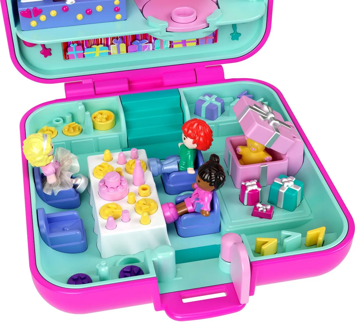 Mattel Polly Pocket 80th Anniversary Heritage Compact - 3 Minipoppen - Rose