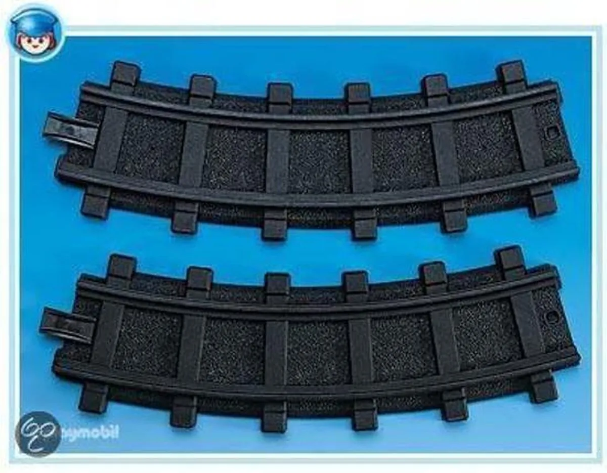 Playmobil Rails Gebogen 2x - MPN 4387 - Zwart