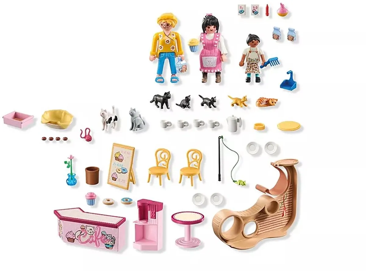 Playmobil My Life Kattencafé 71744 - Multicolor