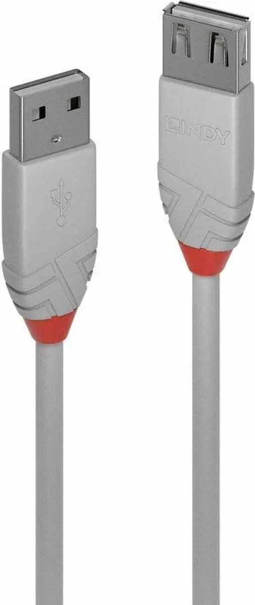 Lindy 36715 USB 2.0 Kabel USB-A - 5m - Grijs