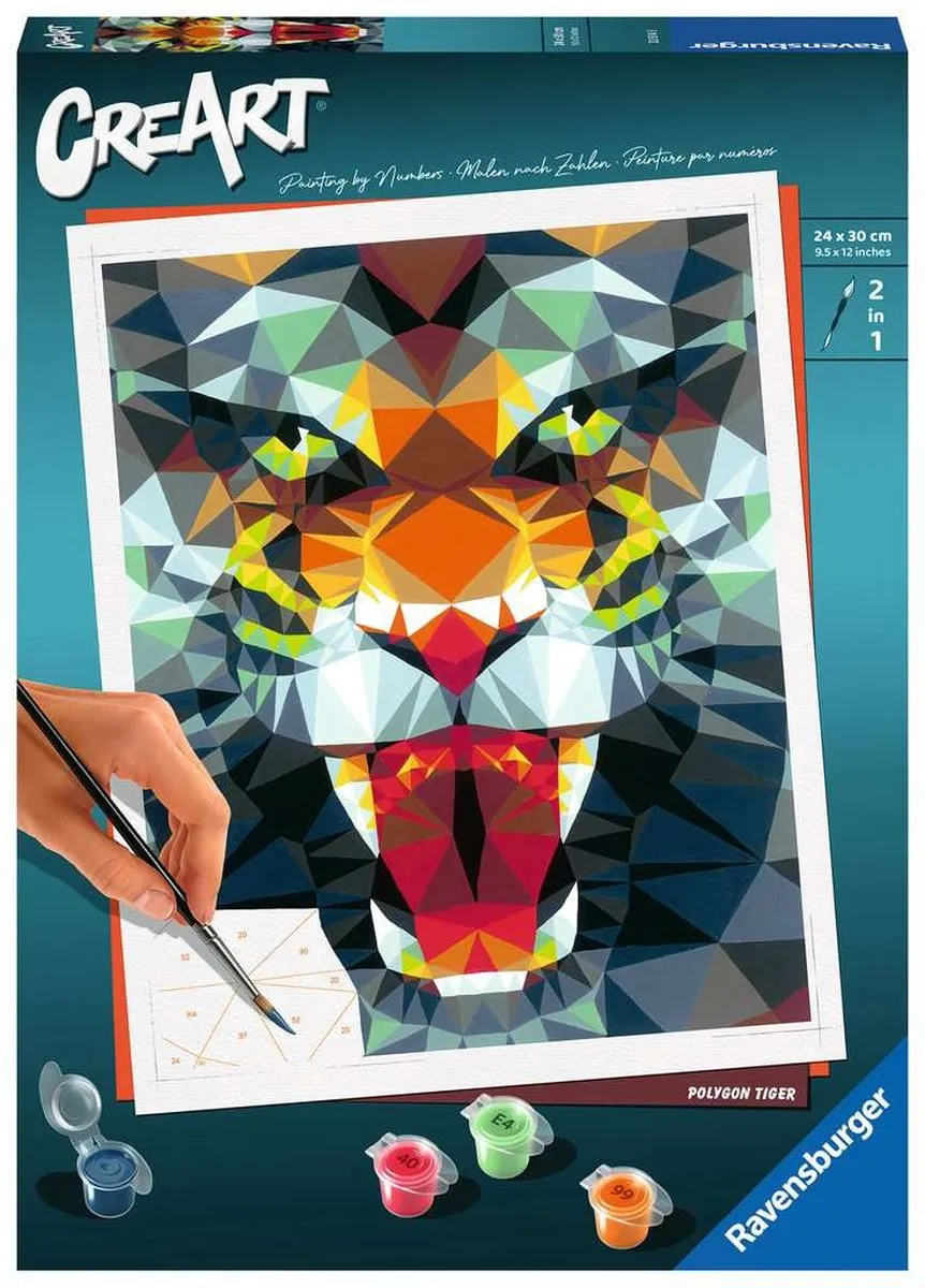 Ravensburger Polygon Tijger Schilderen op nummer