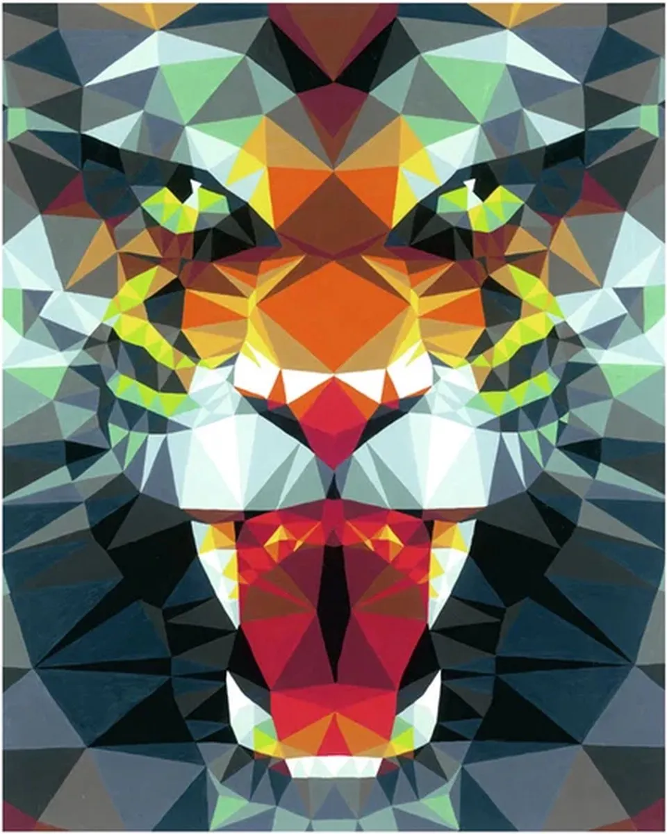 Ravensburger Polygon Tijger Schilderen op nummer - Multicolor - afbeelding 6 van 6