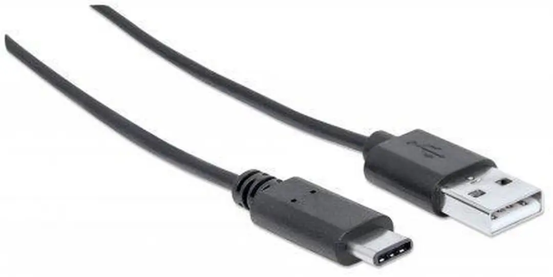 Manhattan USB-C naar USB 2.0 A Kabel 1m - Zwart