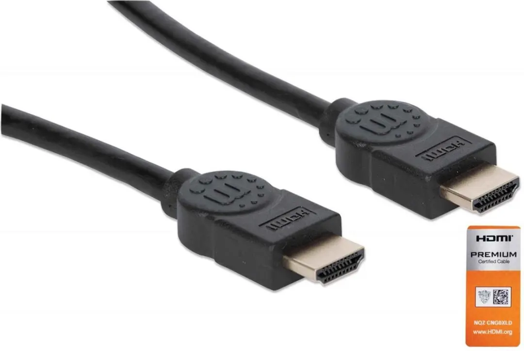 Manhattan HDMI Aansluitkabel HDMI-A stekker, HDMI-A stekker 1.80 m Zwart 355346