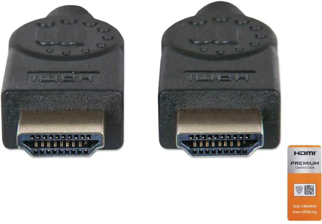 Manhattan HDMI Kabel 1.8m - ARC - Vergulde stekker - Zwart - afbeelding 2 van 6