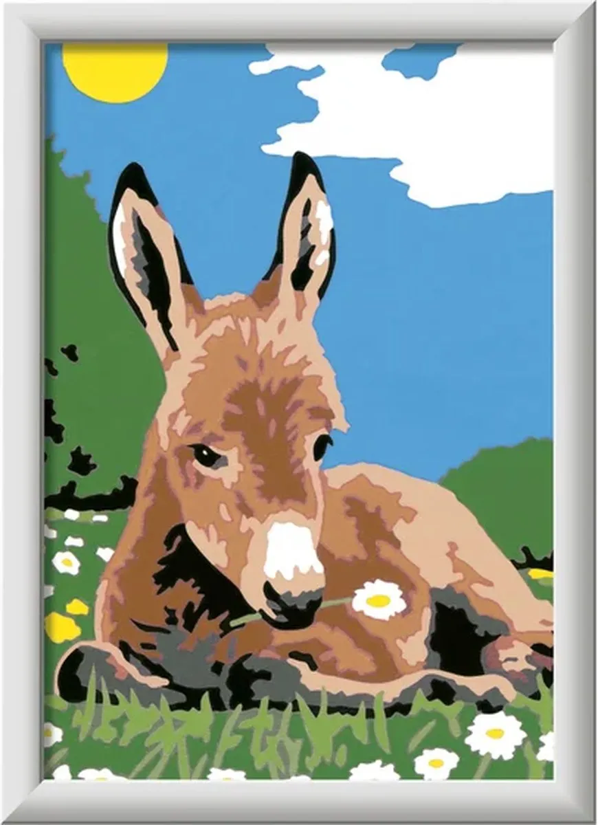 Ravensburger CreArt Little Donkey Schilderen op nummer - 15 Kleuren - Multicolor - afbeelding 6 van 6
