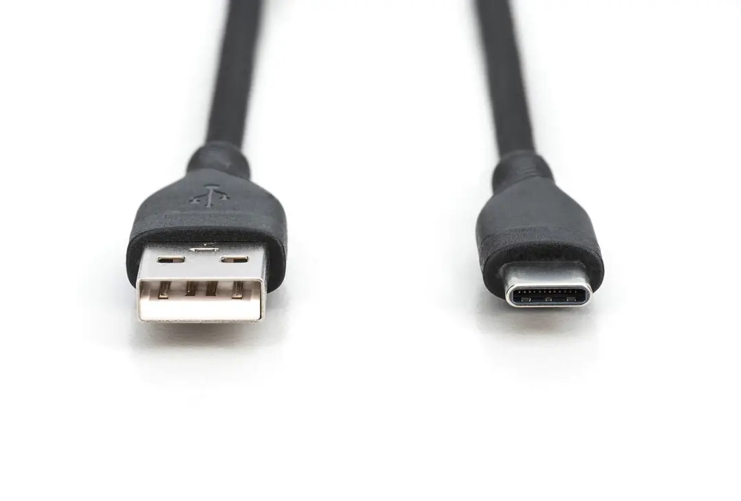 Digitus USB-A naar USB-C Kabel 60W 0,5m - Transparant