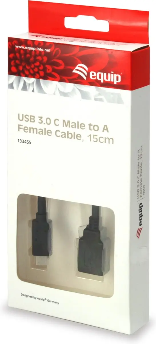 Equip USB-C naar USB Adapter 133455 - 15cm - Zwart - afbeelding 4 van 5