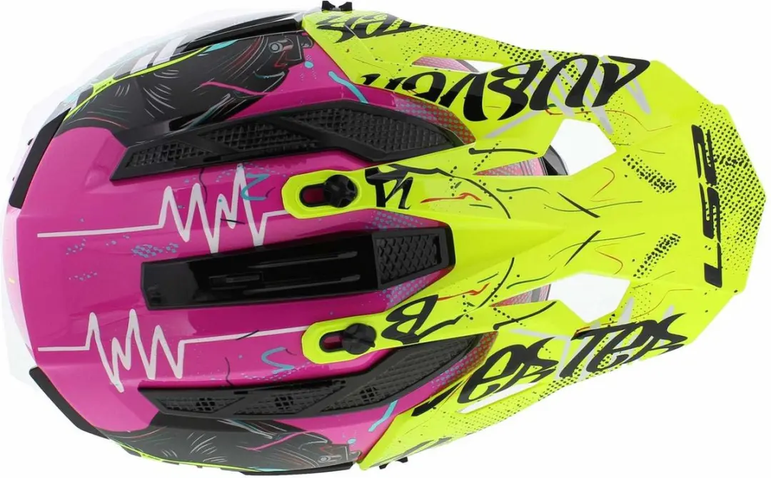 LS2 MX708 Fast II Helm - S - Paars/Geel