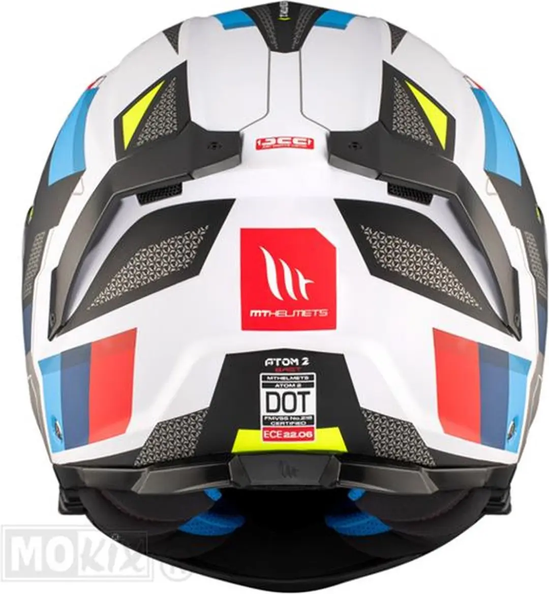 MT Helmets Atom 2 SV Systeemhelm - M - Bast mat Blauw/Rood/Wit