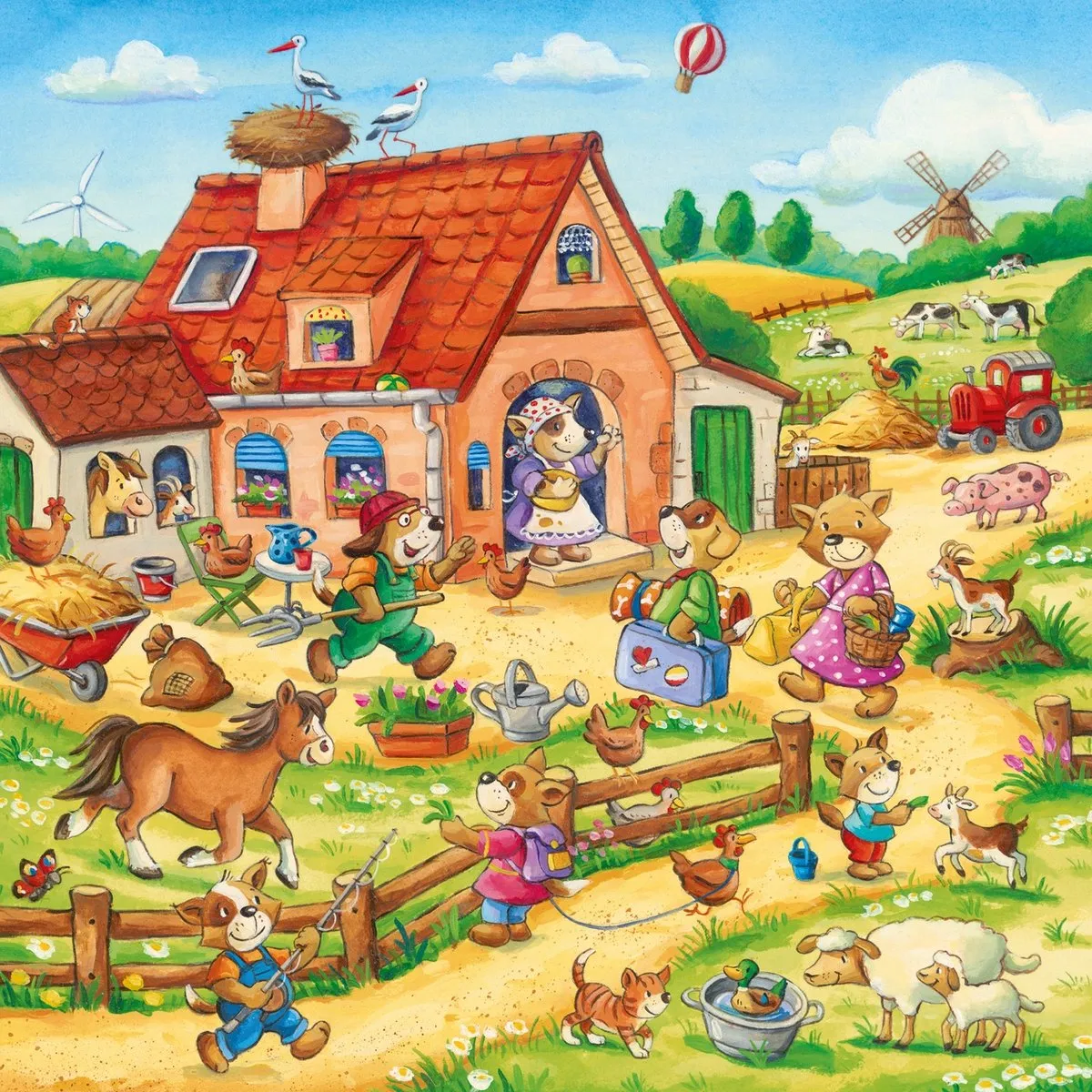 Ravensburger Landelijke Vakantie Legpuzzel 3x49 Stuks - Multicolor