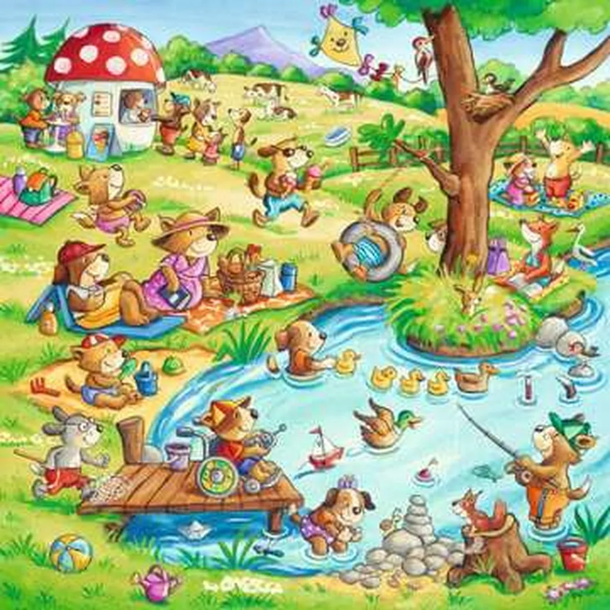 Ravensburger Landelijke Vakantie Legpuzzel 3x49 Stuks - Multicolor