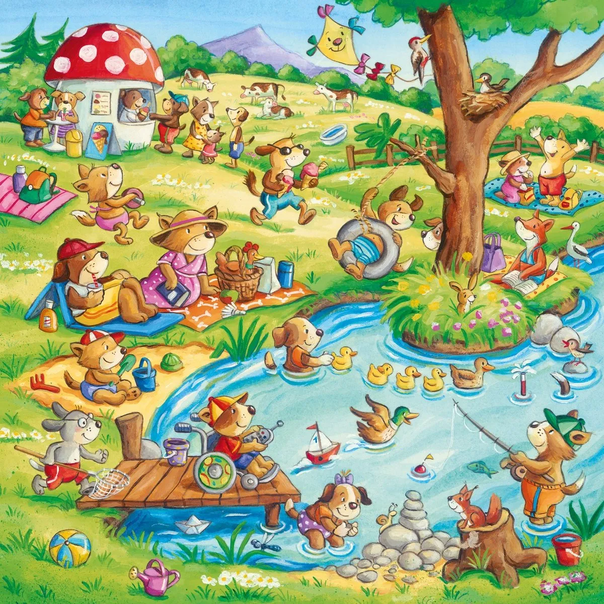 Ravensburger Landelijke Vakantie Legpuzzel 3x49 Stuks