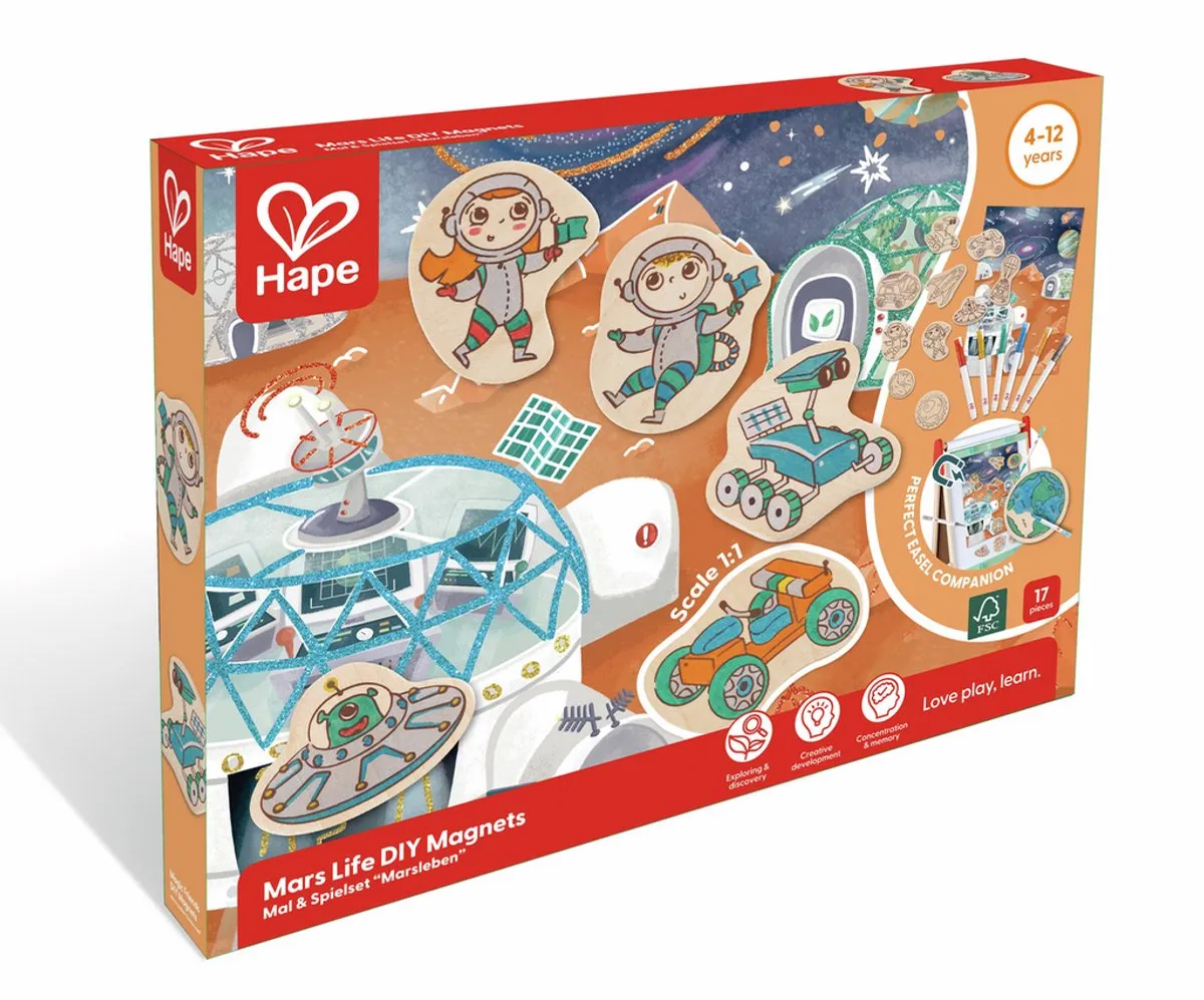 Hape Mal & Spielset Marsleben - 12 Stuks - afbeelding 3 van 6