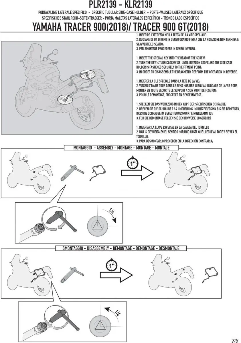 Givi PLR2139 Monokey Zijkoffersteun - Noir