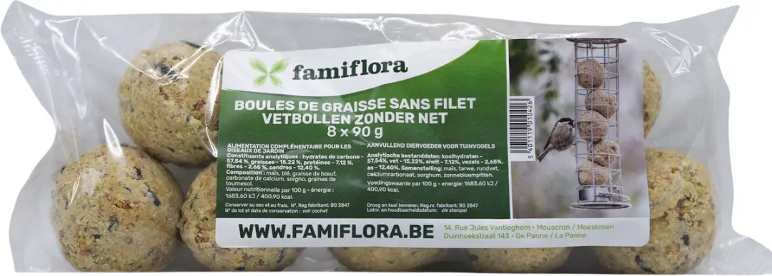 Famiflora Mezenbollen 8x90g - Zonder netje