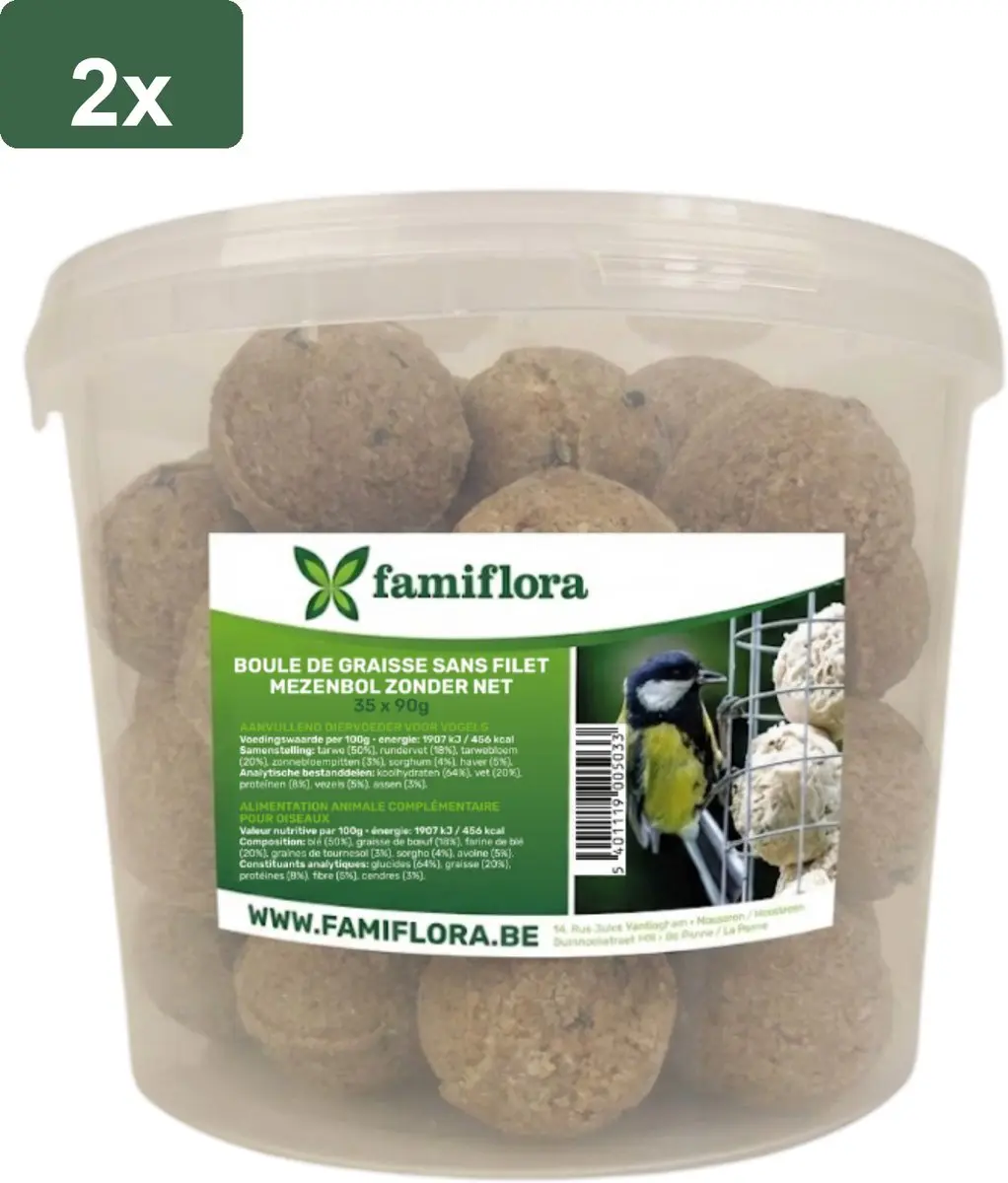 Famiflora Mezenbollen - 2 Emmers 35 Stuks 70x90g