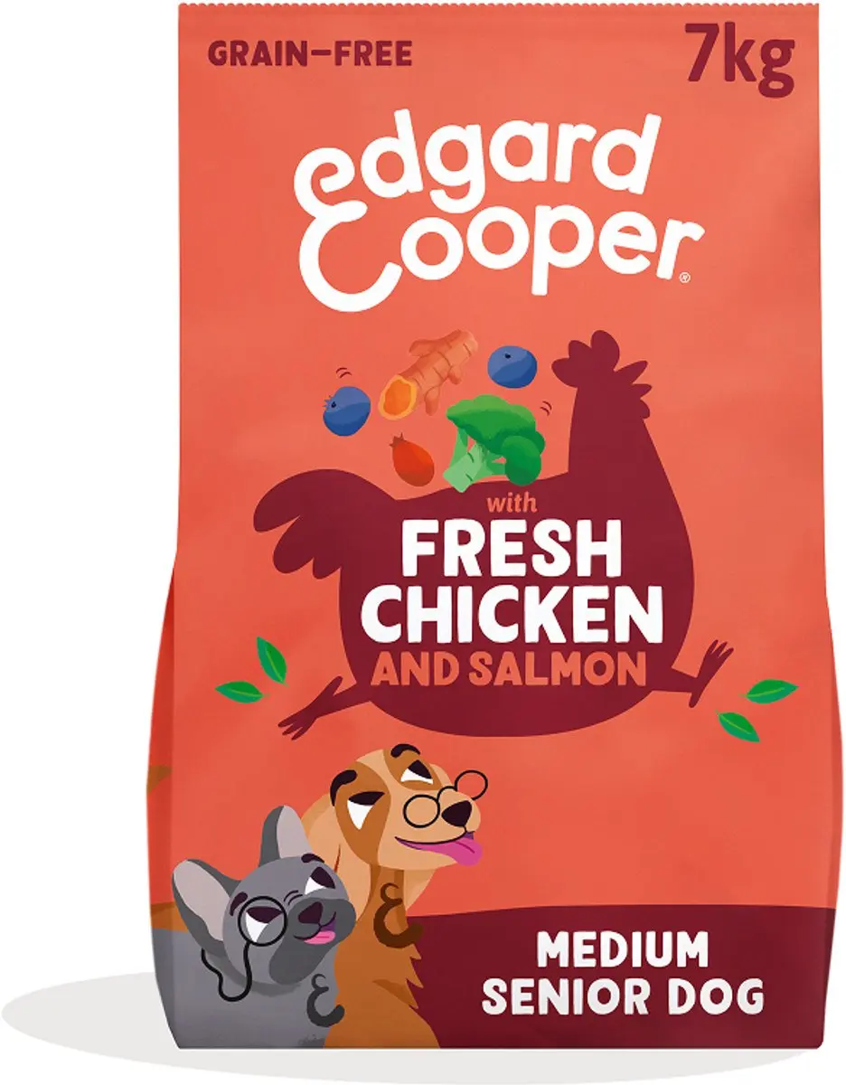 Edgard & Cooper Senior Hondenbrokken Medium Kip & Zalm 7kg